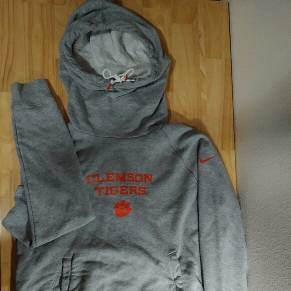 Vintage Nike Clemson Tigers Logo Hoodie Sweatshirt - Picture 2 of 8